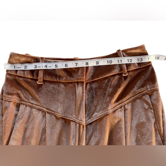 Stella Pardo High Waist Wide Leg Velour Camel Velour Size Small NWT MSRP$250‎ - Picture 7 of 13